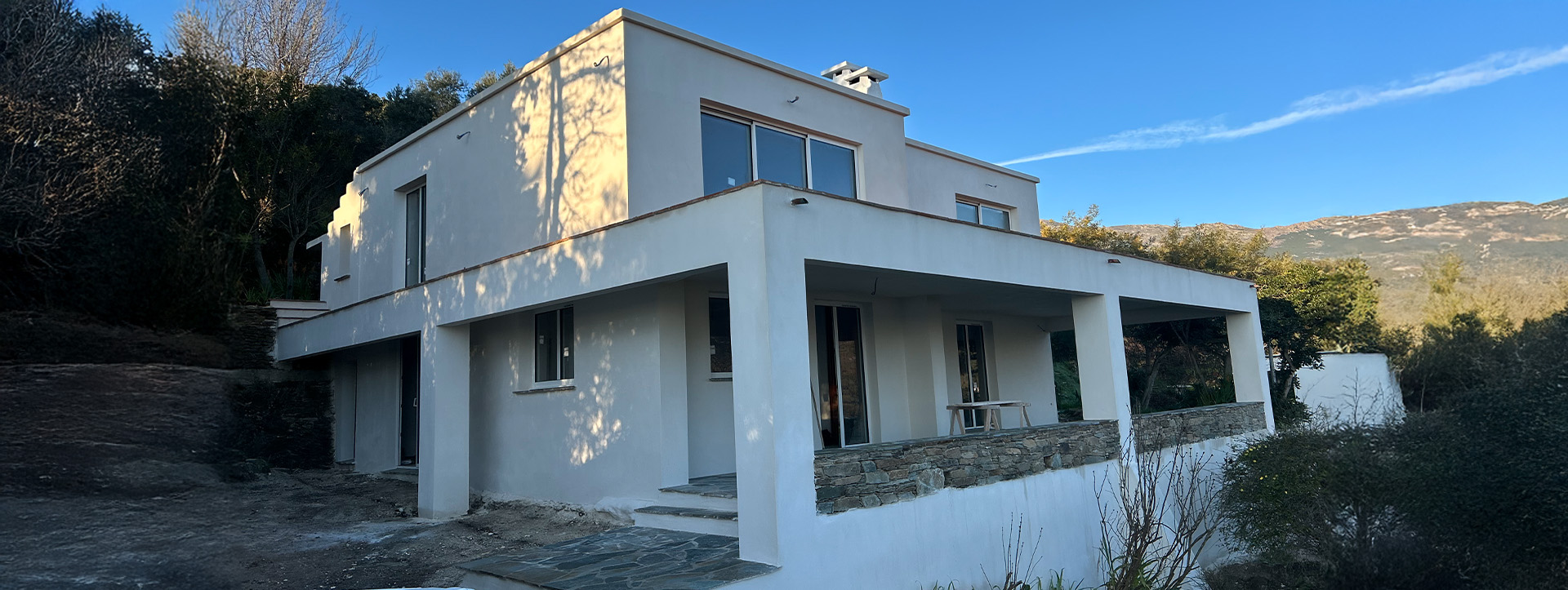 Chantier de rénovation maçonnerie SAS Lazarini en Haute-Corse
